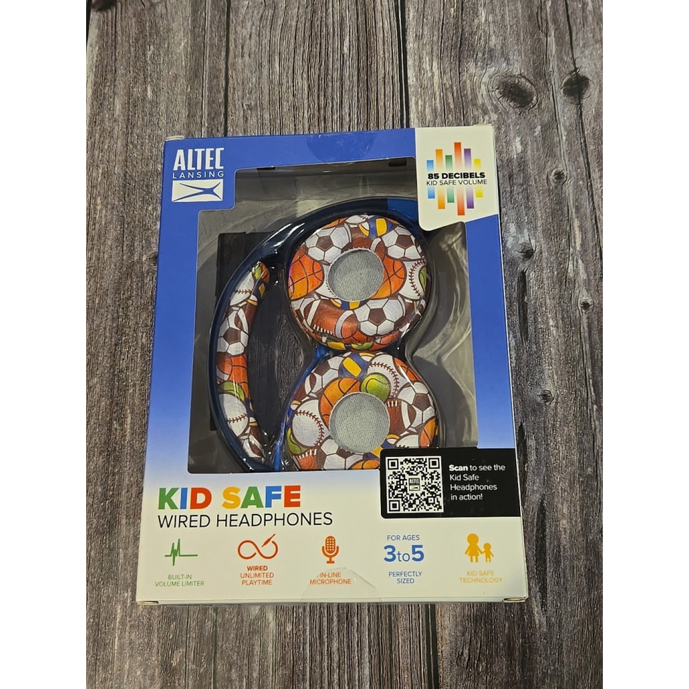 Altec Lansing Kid Safe Volume Limiting Wired Headphones - Sport Design New (C1)